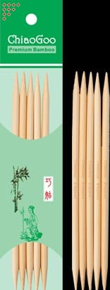 ChiaoGoo - Bamboo Double Point (Natural) 15cm (6")