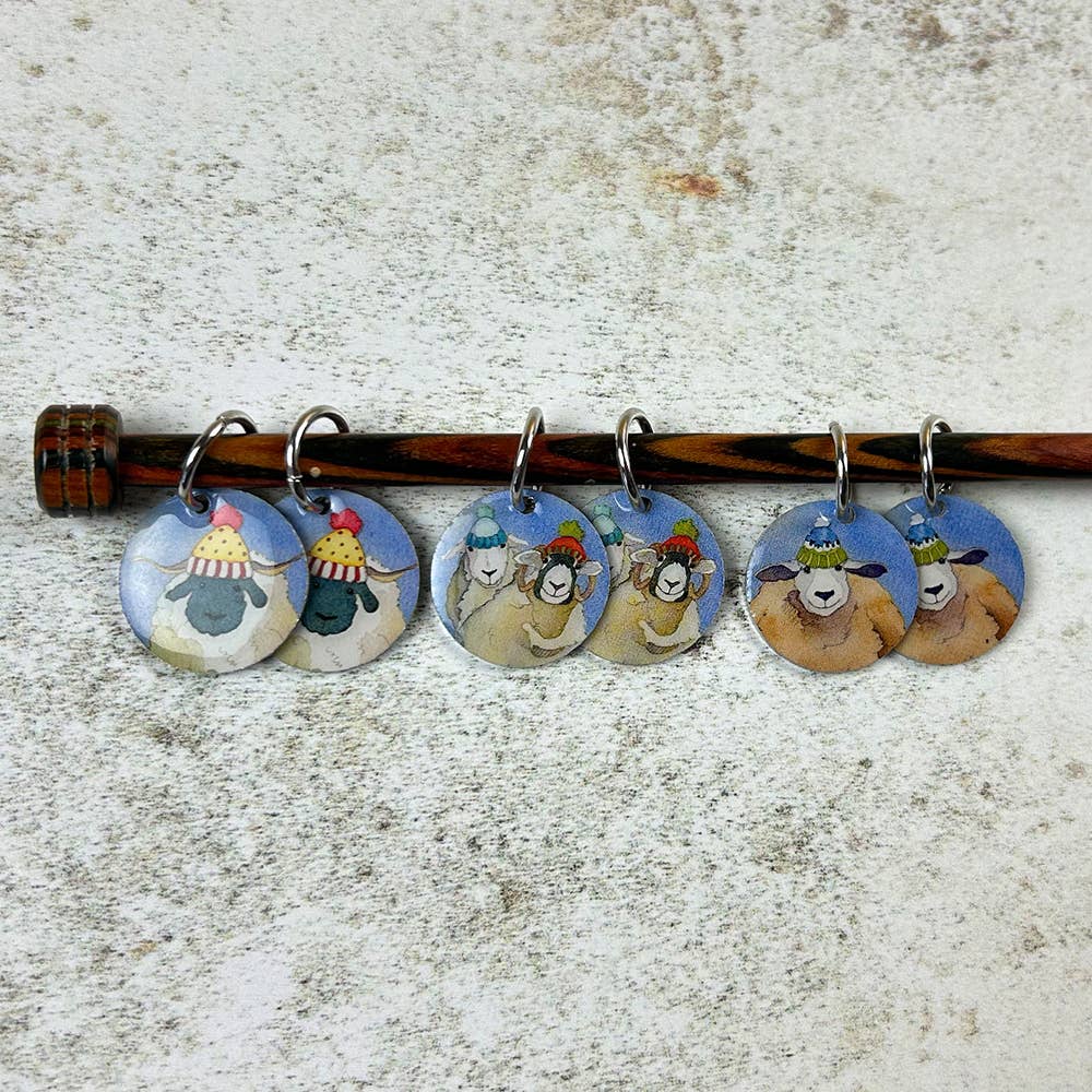 Emma Ball - Happy Sheep Stitch Markers (Set of 6)