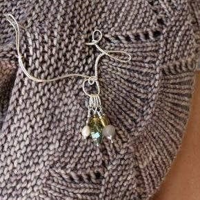 wool & wire stitch marker shawl pin