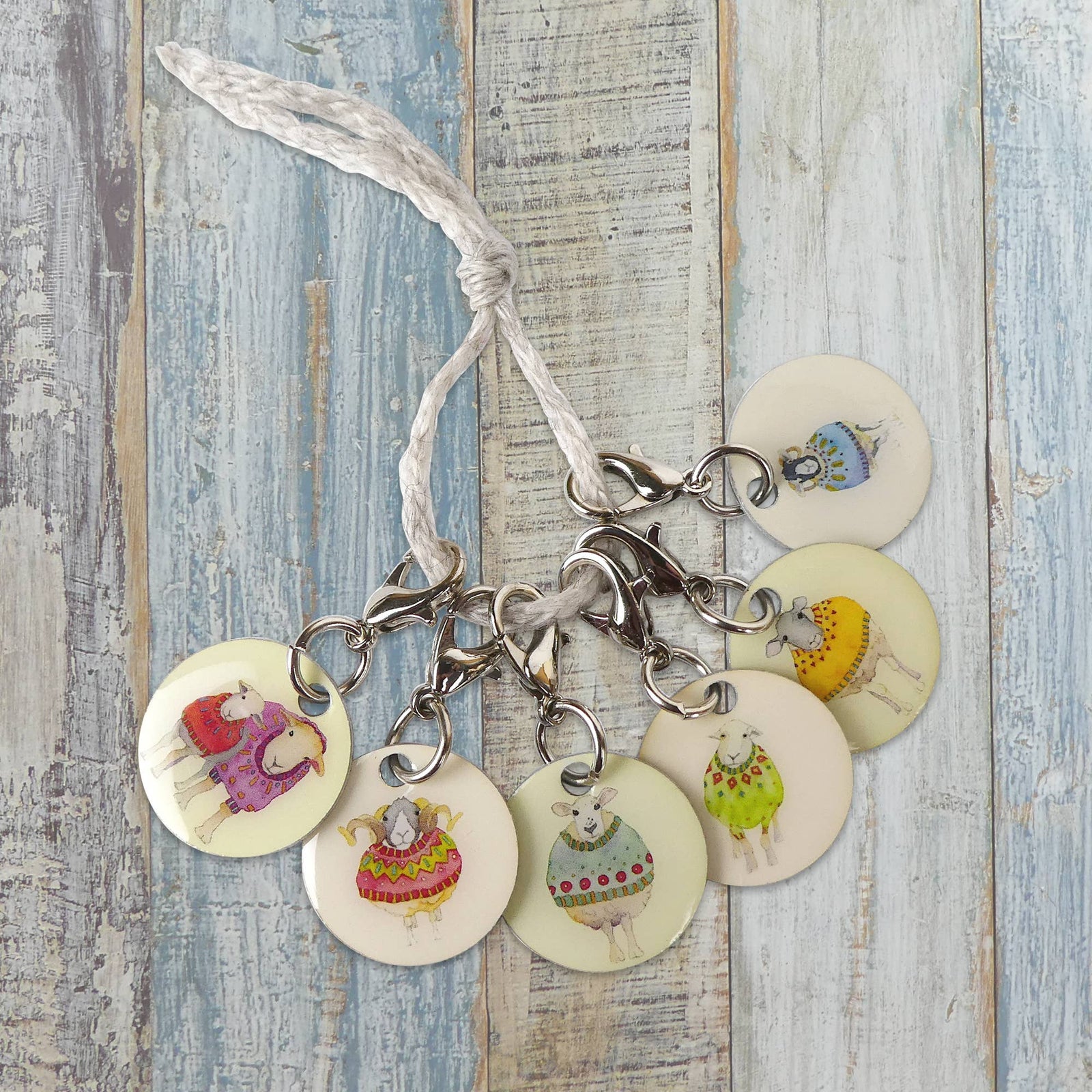 Sheep In Sweaters Crochet Stitch Markers (Set of 6)
