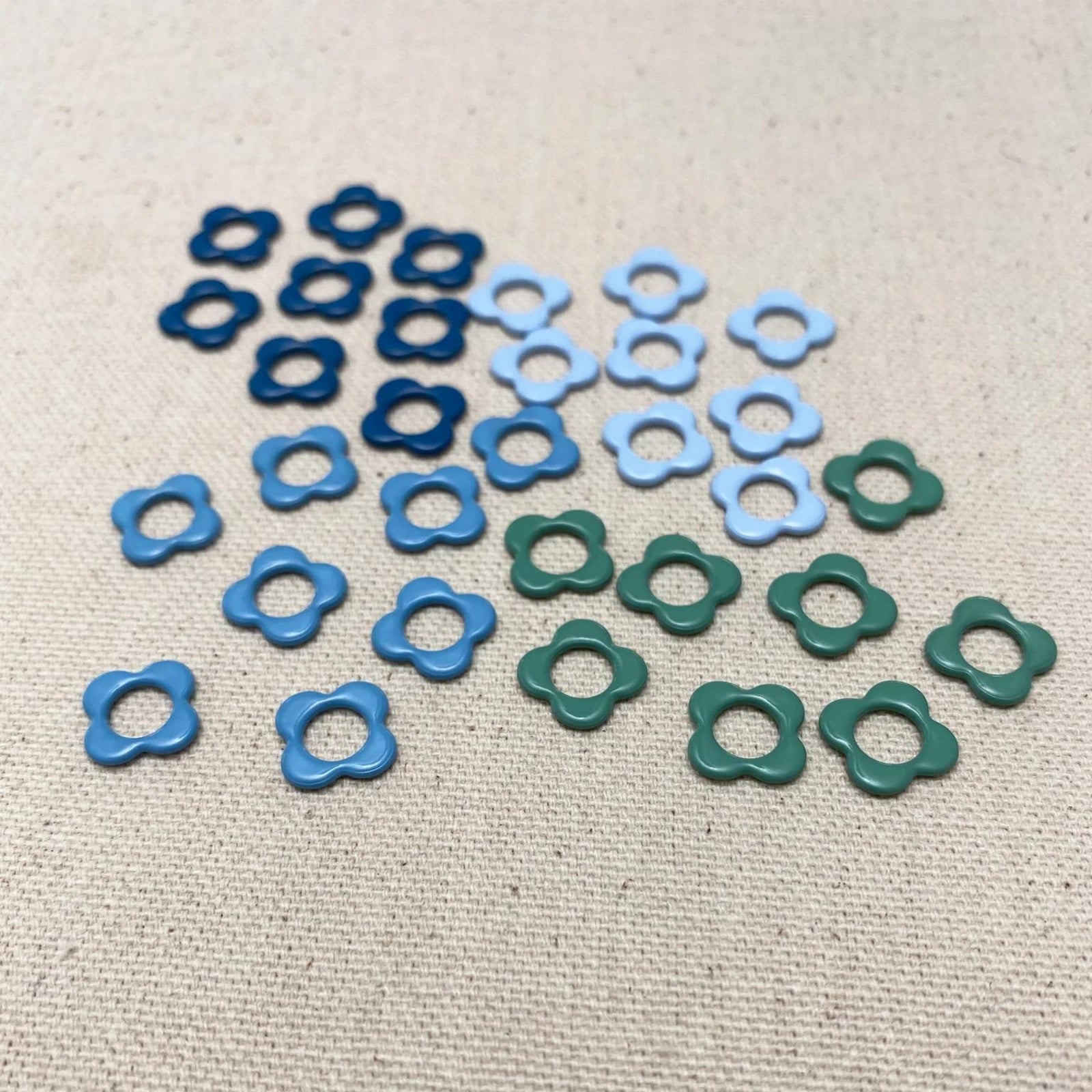 Allstitch Small Flower Stitch Markers Cool Tone Colour Palette Large