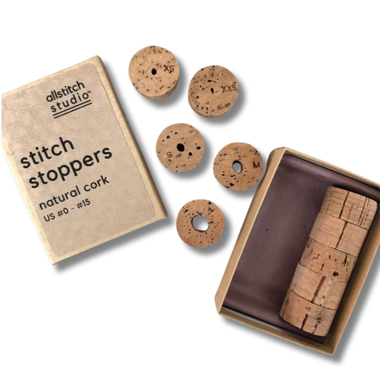 Allstitch Studio Natural Cork Stitch Stoppers Small