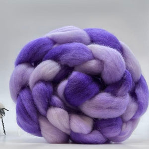 Hand dyed Cloverleaf Corriedale Fibre