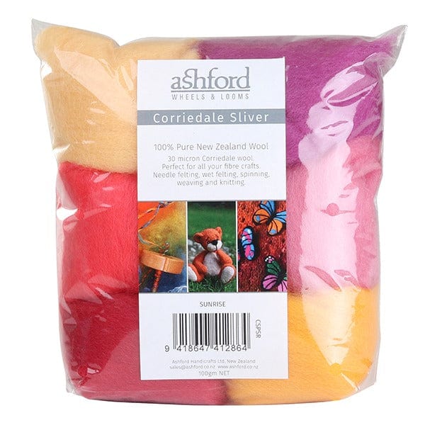 Ashford Corriedale Sliver Pack - Sunrise