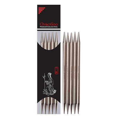 ChiaoGoo - Double Point Needles (Stainless Steel) 15cm/6"