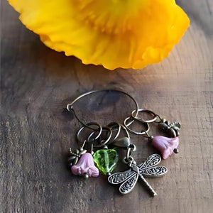 NNK Press Garden Visitors Stitch Markers Dragonfly 