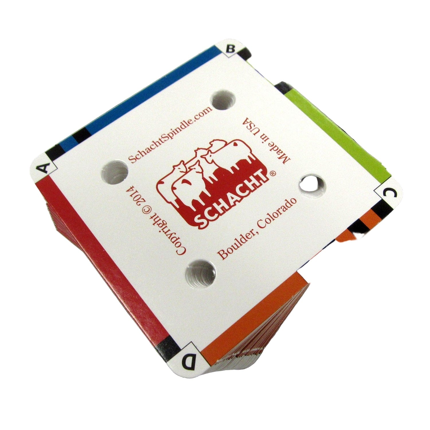 Stack of Schach Spindel playing cards on a white background