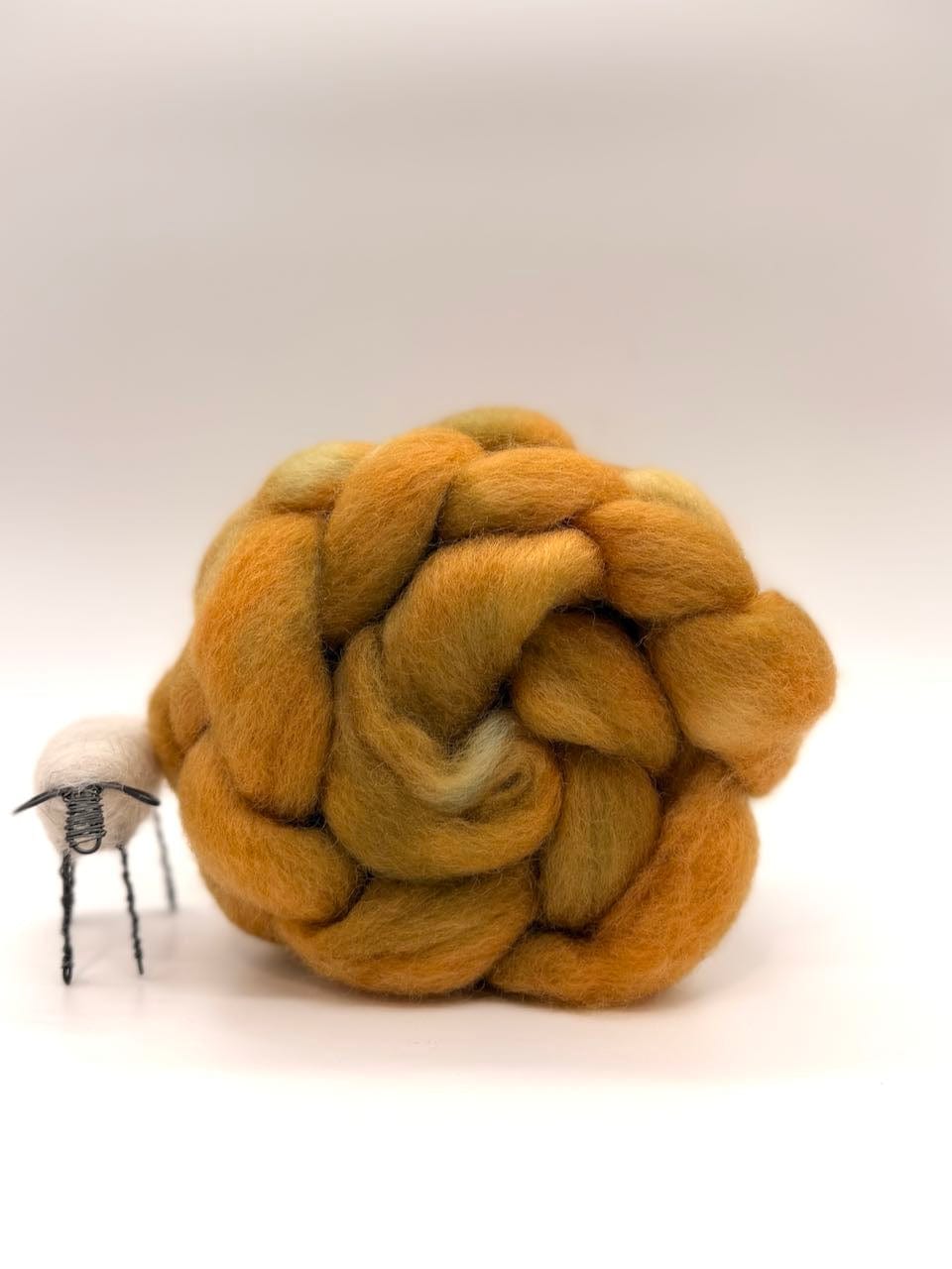 Hand dyed Cloverleaf Corriedale - On the Ply