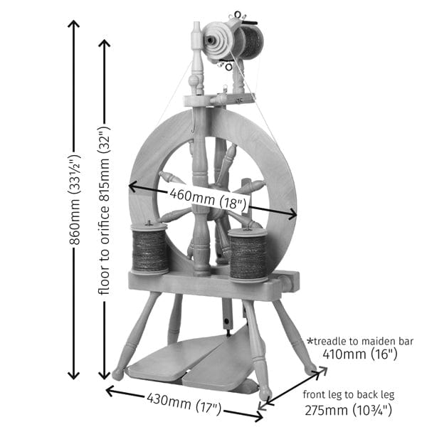 Traveller 3 Spinning Wheel - Natural