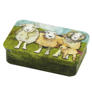 Felted Sheep Crochet Stitch Markers In A Pocket Tin