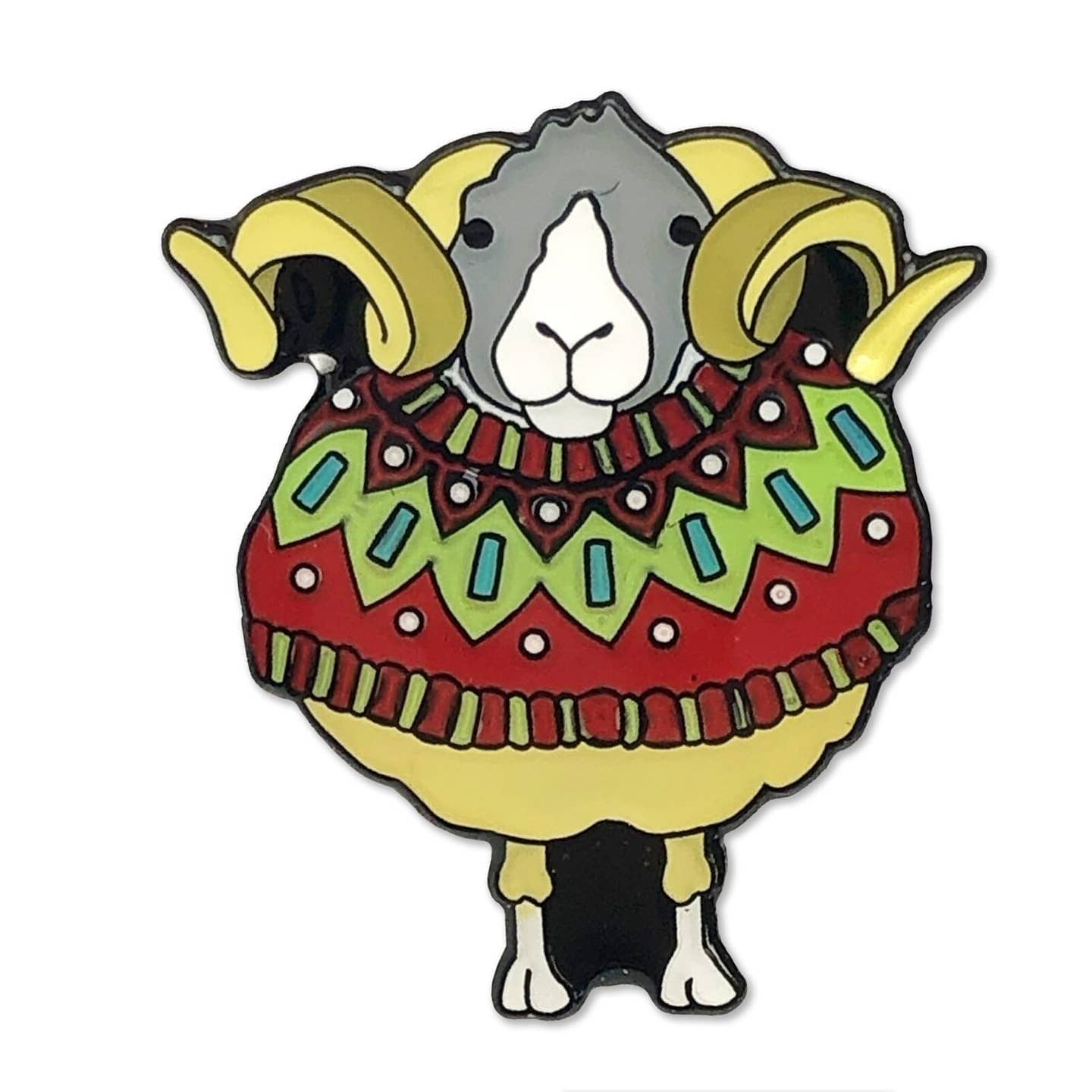 Emma Ball Wooly Sheep in a Red Sweater - Pin