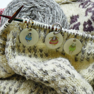 Emma Ball Sheep in Sweaters - Stitch Markers in a Tin
